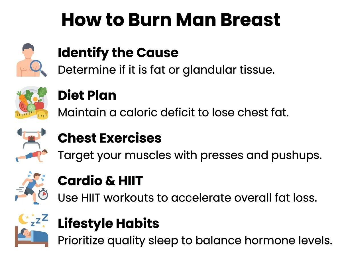 How to Burn Man Breast Fat?